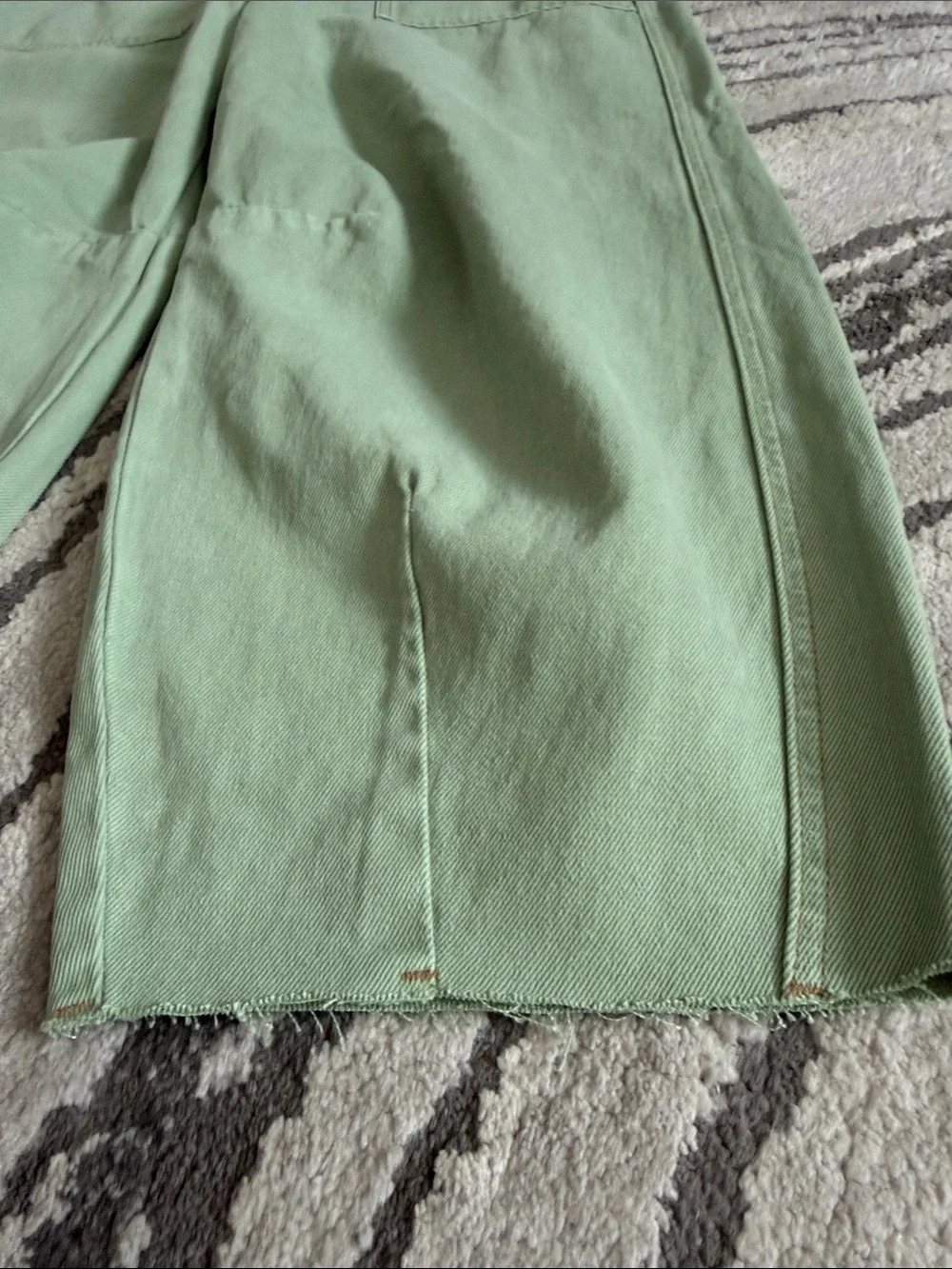 Blank NYC Barrel Leg High Rise Jeans in Pistachio Tone